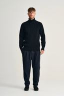 FENDER sweater | høj hals, navy blue (f)