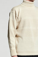 FISHERMAN sweater | høj hals, natural white