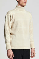 FISHERMAN sweater | høj hals, natural white