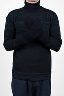 AMALGAM mittens, navy blue