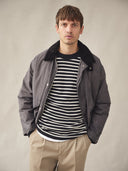 NAVAL crew neck | rund hals, navy blue / natural white