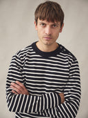 NAVAL crew neck | rund hals, navy blue / natural white