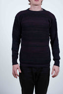 FISHERMAN crew neck, purple melange mix