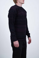 FISHERMAN crew neck, purple melange mix