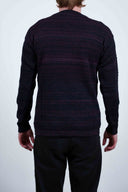 FISHERMAN crew neck, purple melange mix