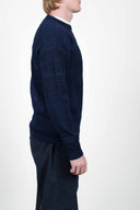 FISHERMAN crew neck, blue brain