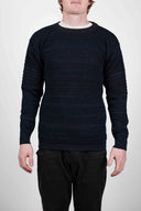FISHERMAN crew neck, navy blue mix