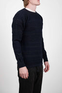 FISHERMAN crew neck, navy blue mix