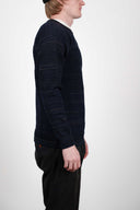 FISHERMAN crew neck, navy blue mix