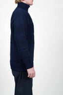 FISHERMAN sweater | høj hals, deep ocean blue
