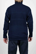 FISHERMAN sweater | høj hals, deep ocean blue