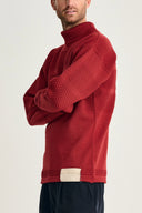 FISHERMAN sweater | høj hals, dannebrog red, OB Edition