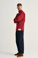 FISHERMAN sweater | høj hals, dannebrog red, OB Edition