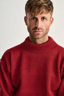 FISHERMAN sweater | høj hals, dannebrog red, OB Edition