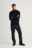 FISHERMAN sweater | høj hals, black void