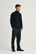FISHERMAN sweater | høj hals, navy blue