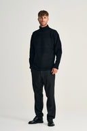 FISHERMAN sweater | høj hals, navy blue