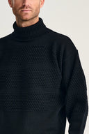 FISHERMAN sweater | høj hals, navy blue