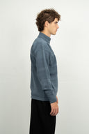 FISHERMAN sweater | høj hals, slate blue