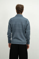 FISHERMAN sweater | høj hals, slate blue