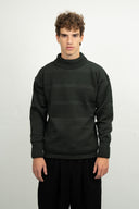 FISHERMAN sweater | høj hals, dark forest green