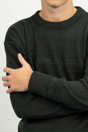 FISHERMAN crew neck | rund hals, dark forest green