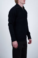 FISHERMAN short zip, navy blue