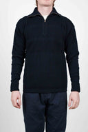 FISHERMAN short zip, navy blue