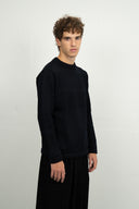 FISHERMAN-III sweater | høj hals, navy blue II