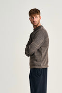 FISHERMAN-III sweater | høj hals, terra-II brown
