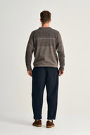 FISHERMAN-III sweater | høj hals, terra-II brown
