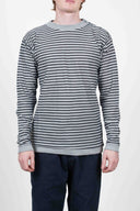 TRIM sweater, grey melange / navy blue [M]