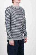 TRIM sweater, grey melange / navy blue [M]