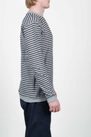 TRIM sweater, grey melange / navy blue [M]