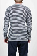 TRIM sweater, grey melange / navy blue [M]