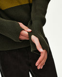 PAS NORMAL Off-Race Merino Knit Half-Zip, olive