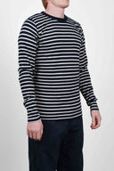 BALANCE sweater, medium blue / soft grey