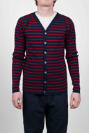 NAVAL cardigan, sea blue / deep red