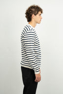 NAVAL crew neck | rund hals, natural white / shadow blue