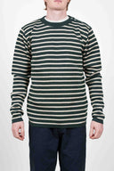 NAVAL crew neck, safe green / raw