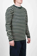NAVAL crew neck, safe green / raw