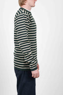 NAVAL crew neck, safe green / raw