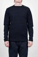 NAVAL crew neck, black / sea blue