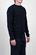 NAVAL crew neck, navy blue / ocean blue blend