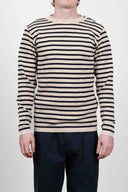 NAVAL crew neck, raw / navy blue