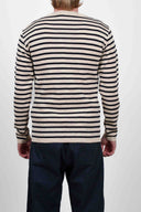 NAVAL crew neck, raw / navy blue