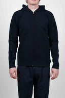 NAVAL hoodie jacket, navy blue / ocean blue blend