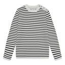 NAVAL crew neck | rund hals, natural white / navy blue (f)