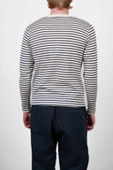 OBSERVER sweater, pearl / royal blue