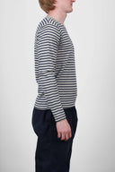 OBSERVER sweater, grey melange / royal blue